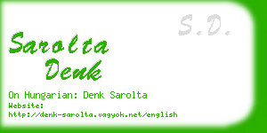 sarolta denk business card